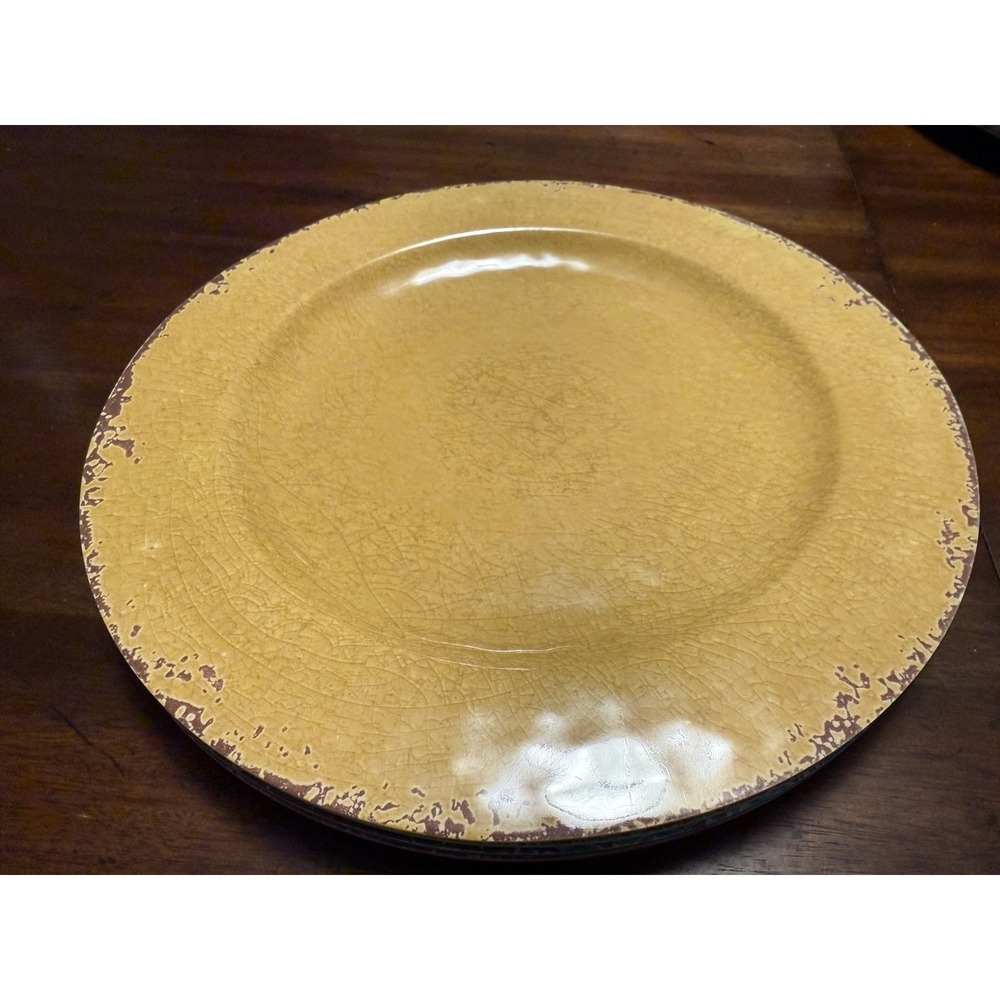 Studio California Crackle Melamine Dinnerware - Plates - 4 Fun Colors READ DESC